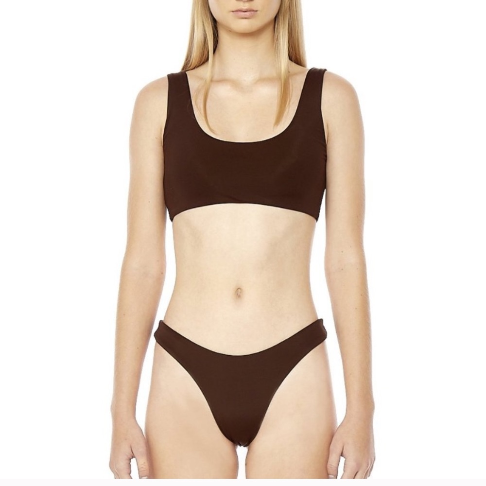 AEXAE Magnum Top in Chocolate size S NWT